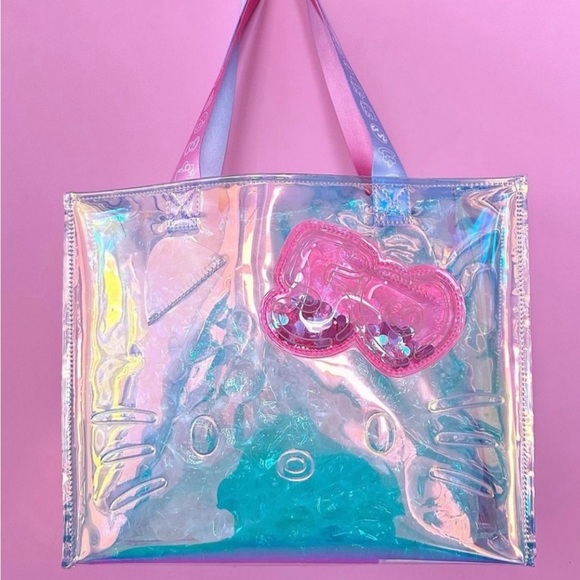 Free mystery gifts! Hello Kitty Cafe 50th Anniversary Tote Bag NWT - Picture 2 of 3